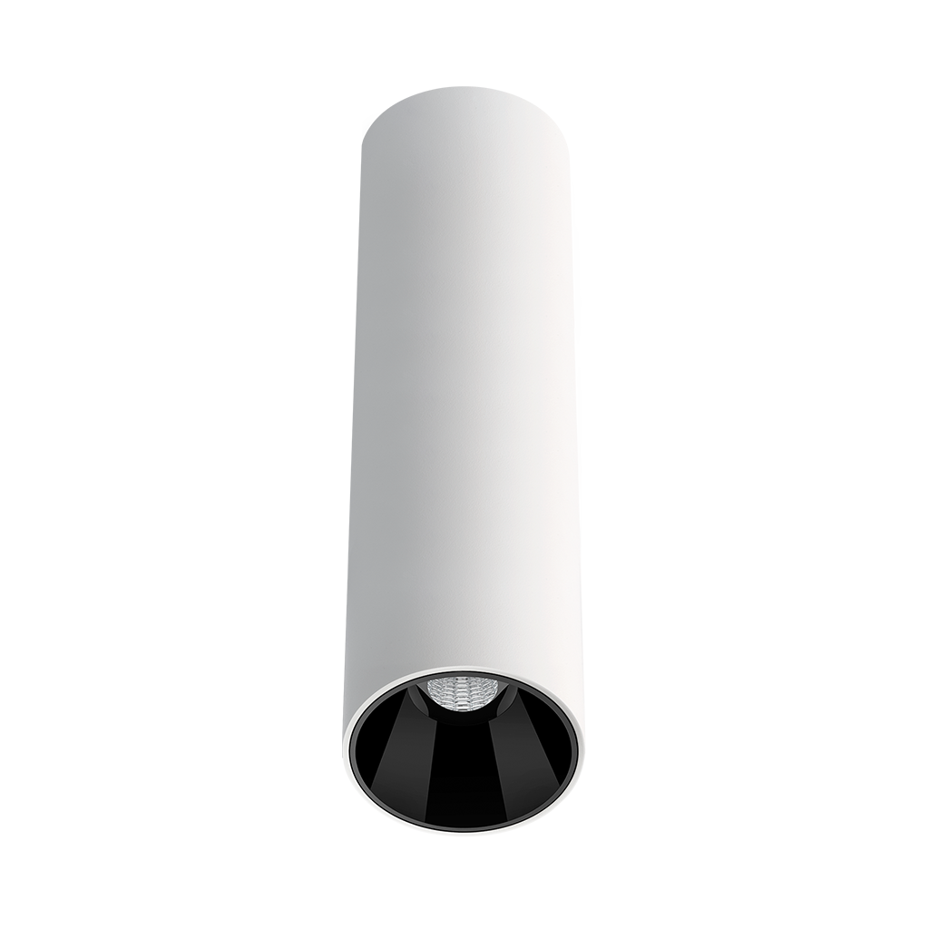 Spotlight Shot Light S Surface-Mounted 25, Textured White, 3000K, DALI, 23° Beam Angle, 6W, IP20, CRI>90