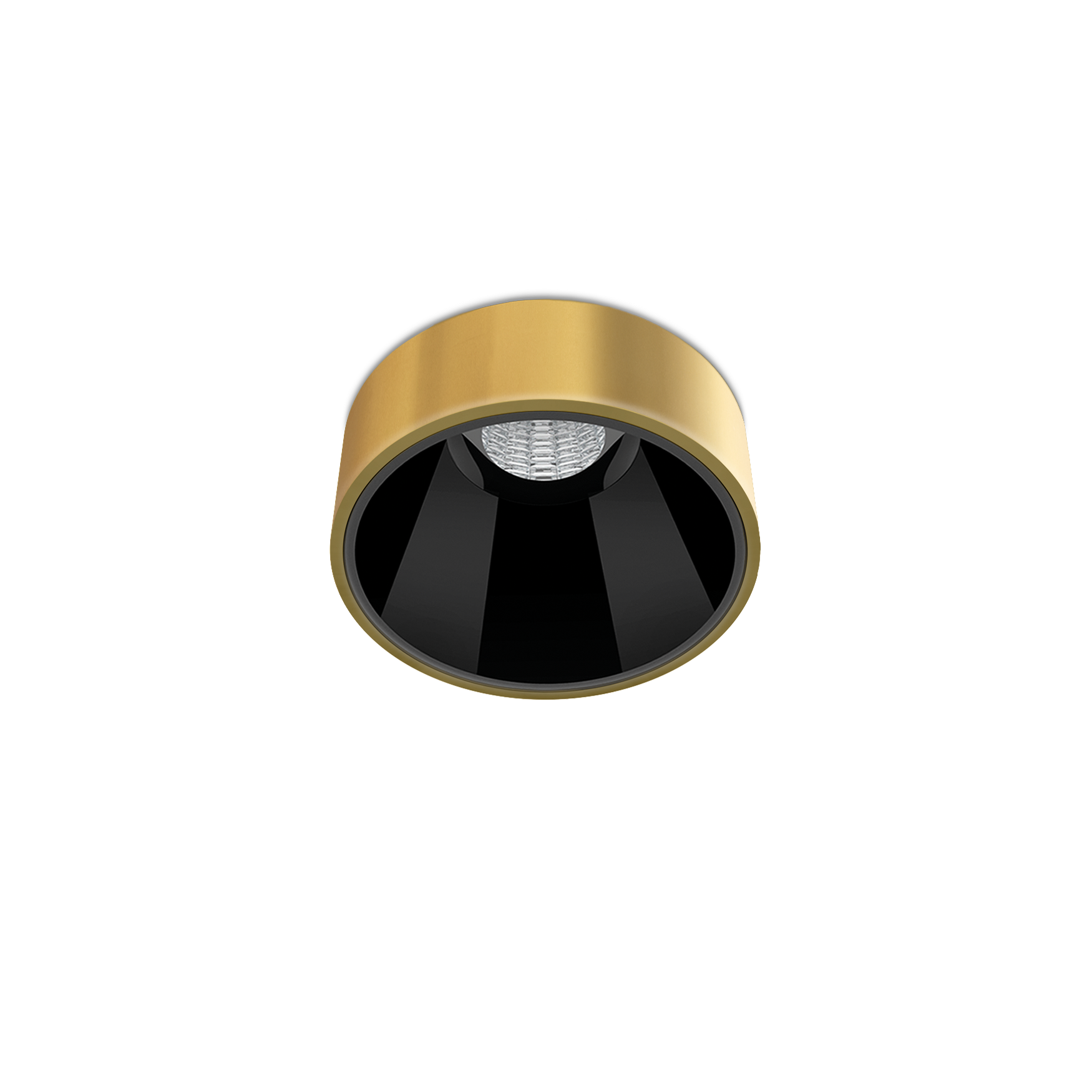 Spotlight Shot Light S Semi-Recessed, Brushed Gold, 2700K, DALI, 23° Beam Angle, 6W, IP20, CRI>90