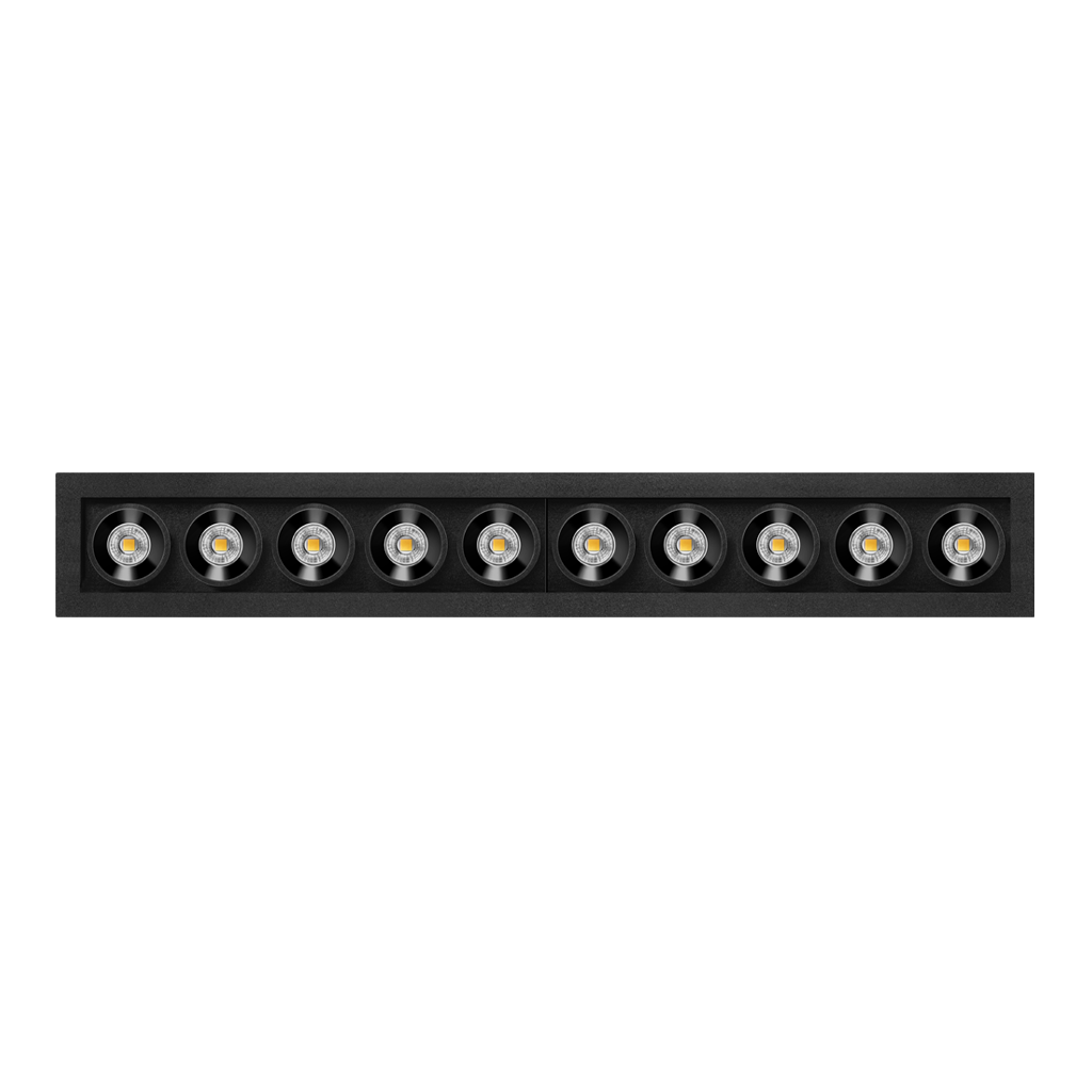Spotlight Black Foster Micro Recessed 10, Black, 3000K, Non-Dimmable, 37° Beam Angle, 14W, IP20, CRI>90
