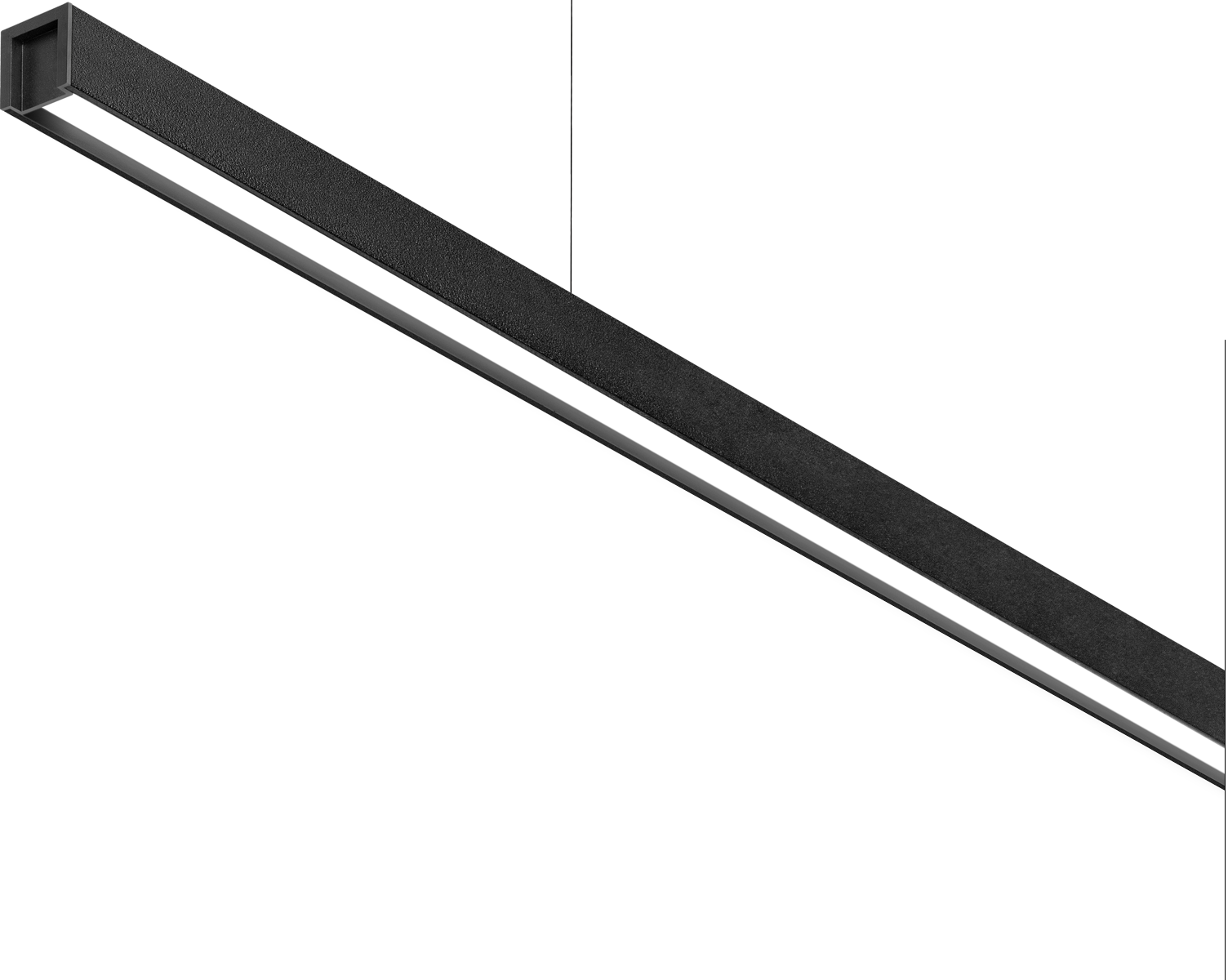 Pendul Line Micro Susp 1400, Negru Texturat, 3000K, Dali, Unghi 105°, 13,5W, Ip20, Cri>90, Max. 2 M