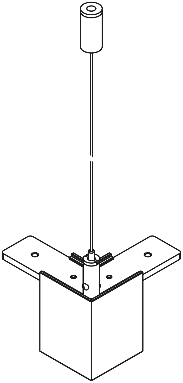 Track Accessory Arkoslight Suspension 90º Corner Joiner Kit 48V Textured Black