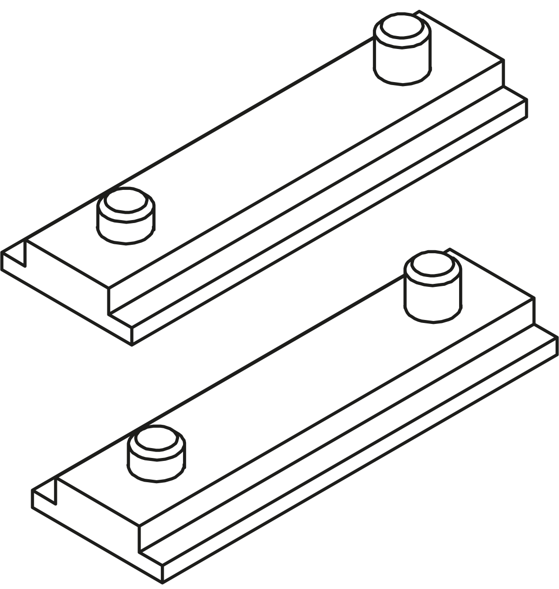 Track Accessory Arkoslight Trimless Straight Connectors 48V Textured White
