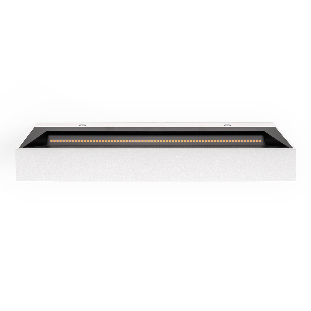 Wall Light Rec Asymmetric, Textured White, 2700K, Non-Dimmable, 79° Beam Angle, 39.8W, IP20, CRI>90