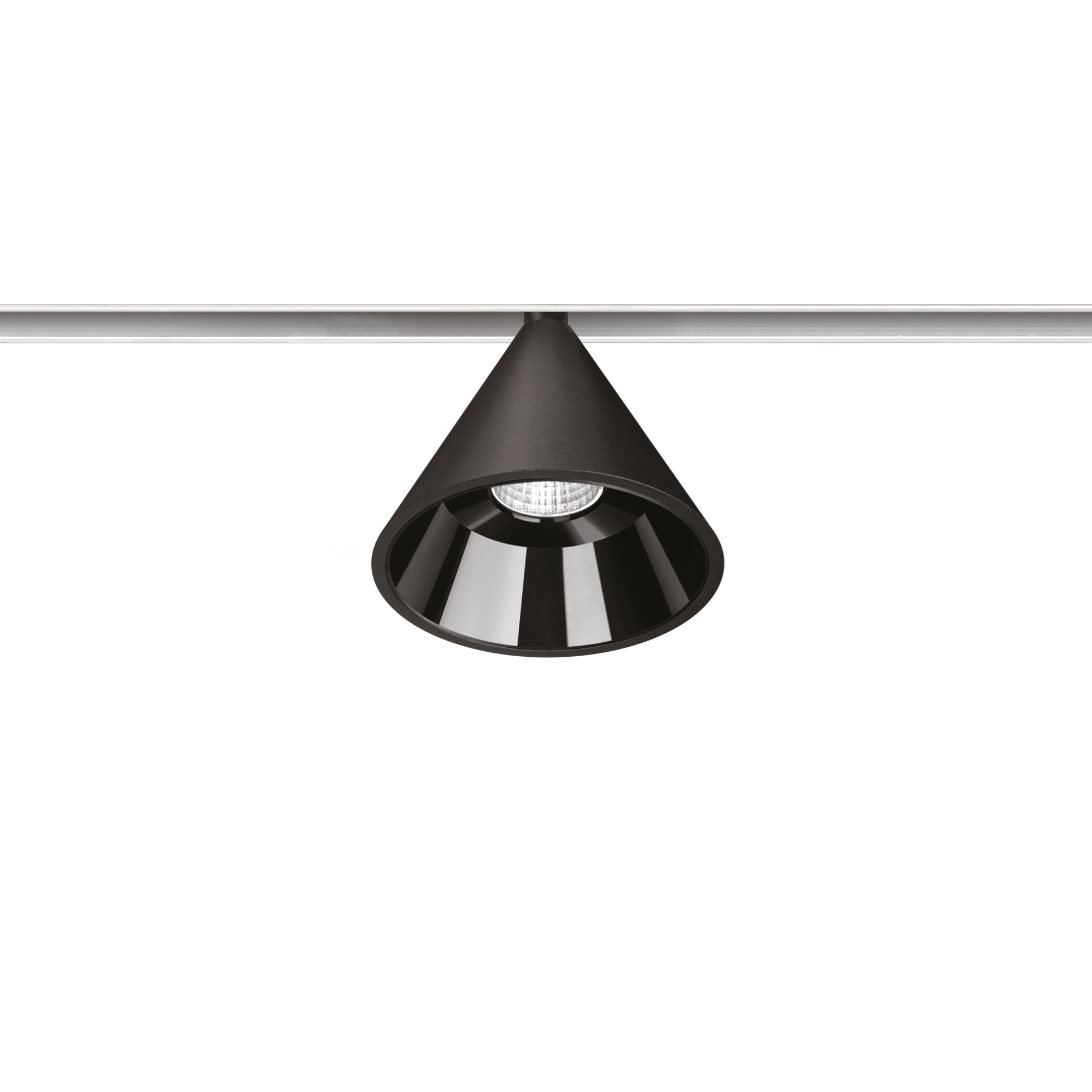 Spot Pentru Șină Arkoslight Wiz 48V, Negru Texturat - Șină Albă, 2700K, Fără Dimare, Unghi 38°, 12,4W, Ip20, Cri>90