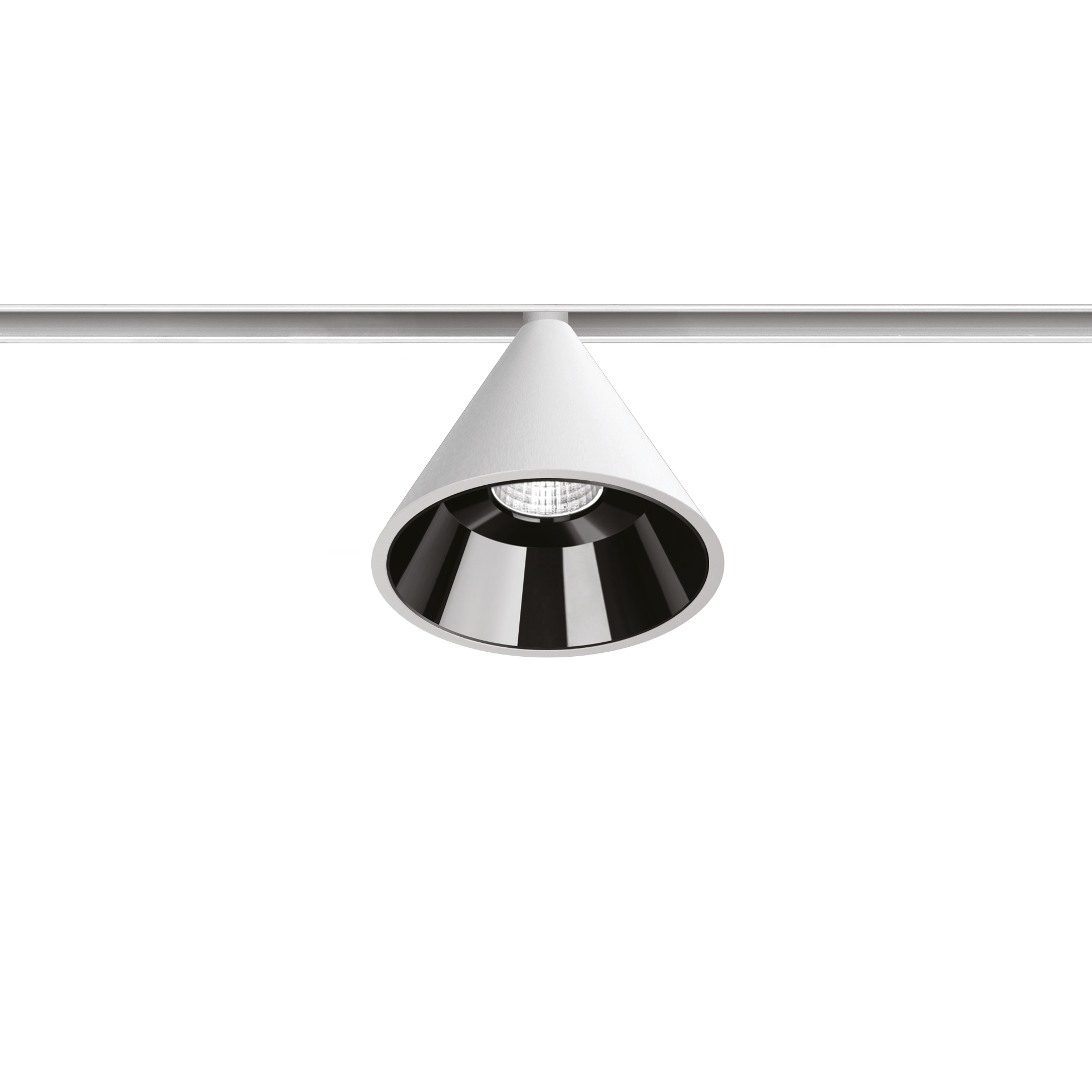 Spot Pentru Șină Arkoslight Wiz 48V, Alb Texturat - Șină Albă, 4000K, Dali, Unghi 38°, 12,4W, Ip20, Cri>90