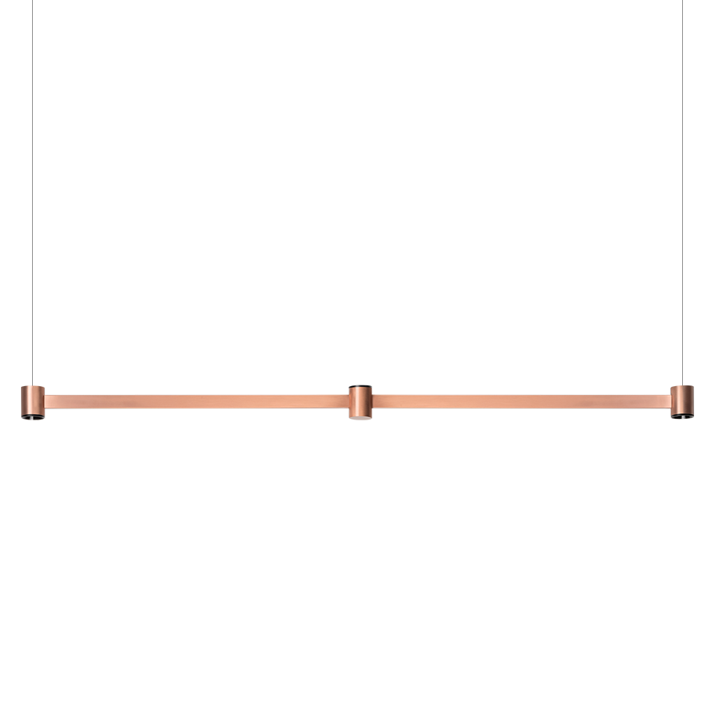 Pendant Art Direct & Indirect, Brushed Copper, 3000K, DALI, 38° Beam Angle, 6.3W, IP20, CRI>90, Max. 5 m