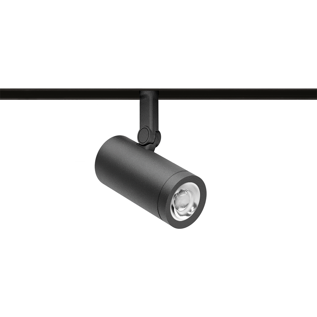 Spot Pentru Șină Arkoslight Coco 48V, Negru Texturat, 2700K, Dali, Unghi 34°, 8,7W, Ip20, Cri>90