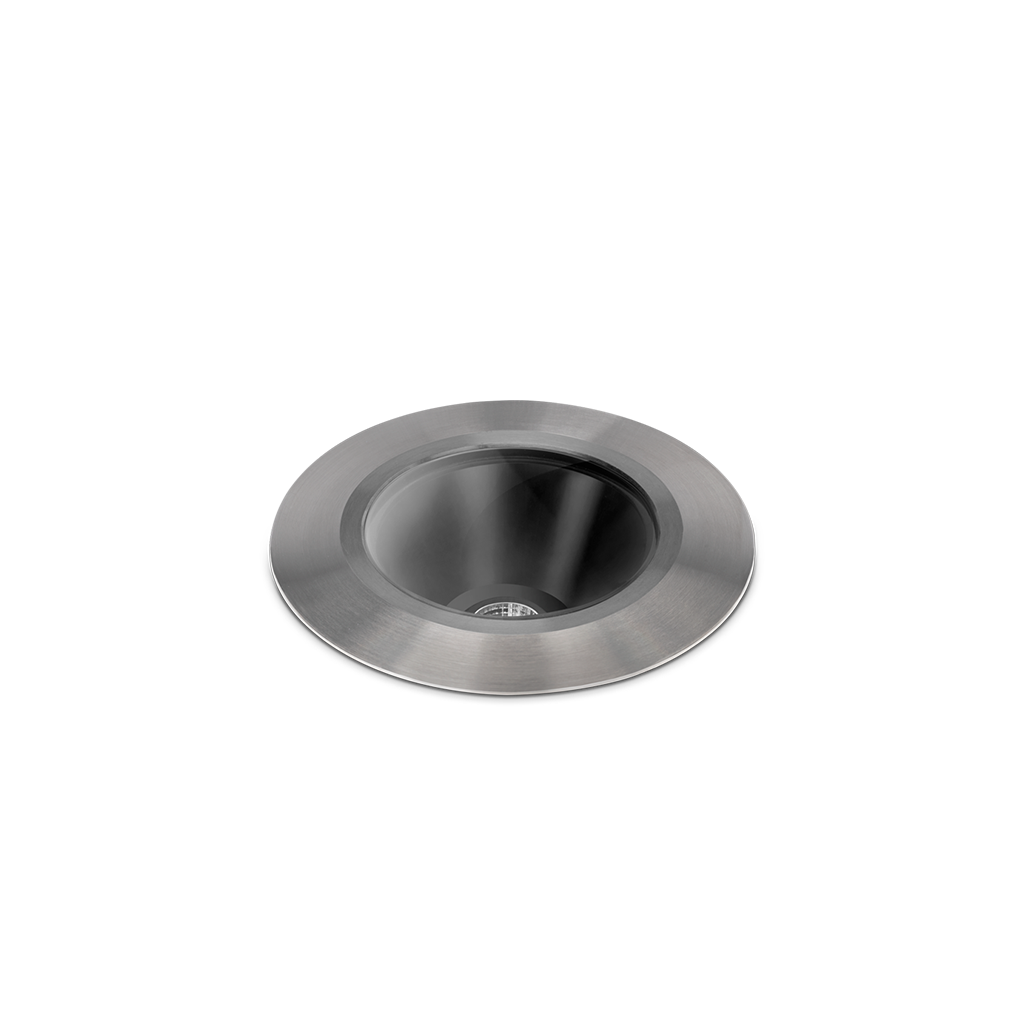 Floor Recessed Spotlight Dark, Stainless Steel, 2700K, Non-Dimmable, 19° Beam Angle, 1 / 2.1 / 3.2W, IP67, CRI>90