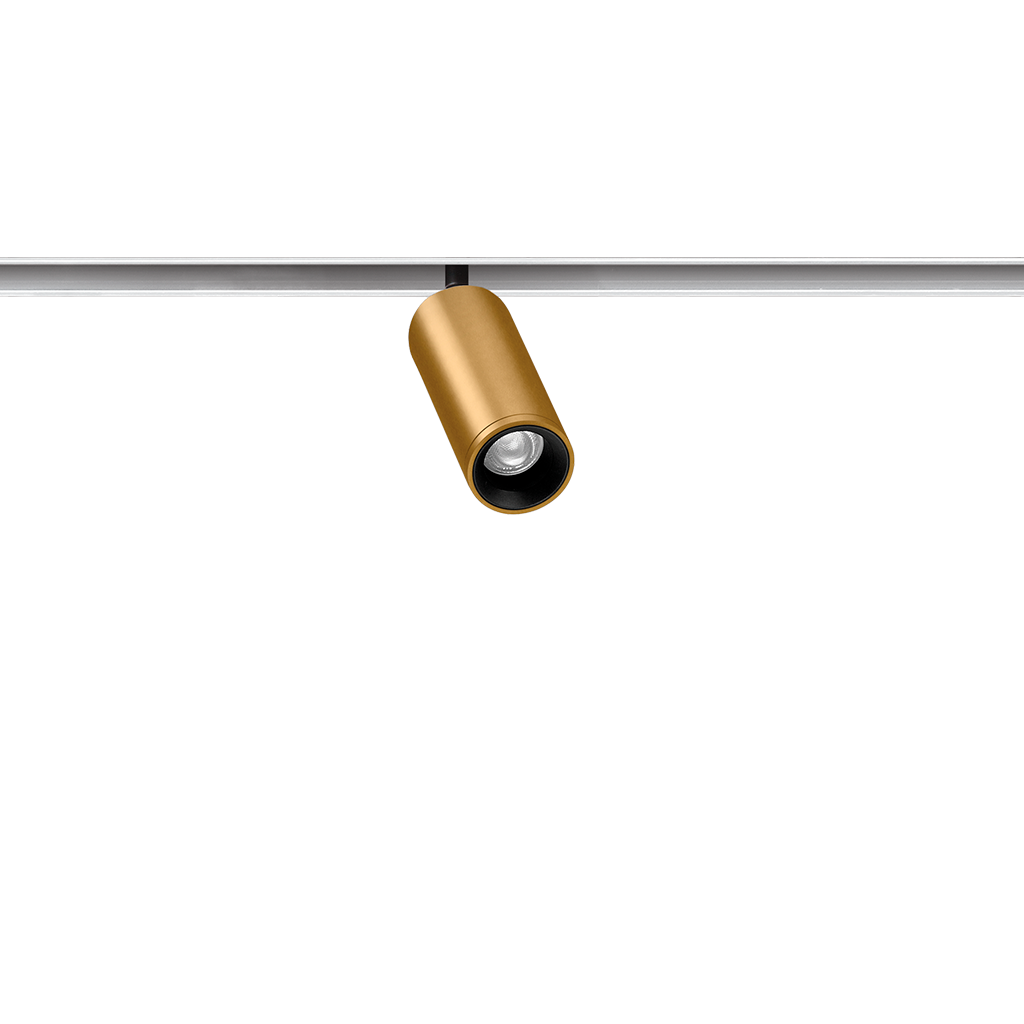Spot Pentru Șină Arkoslight Fit 20 48V, Auriu - Șină Albă, 3500K, Dali, Unghi 30°, 2,1W, Ip20, Cri>90