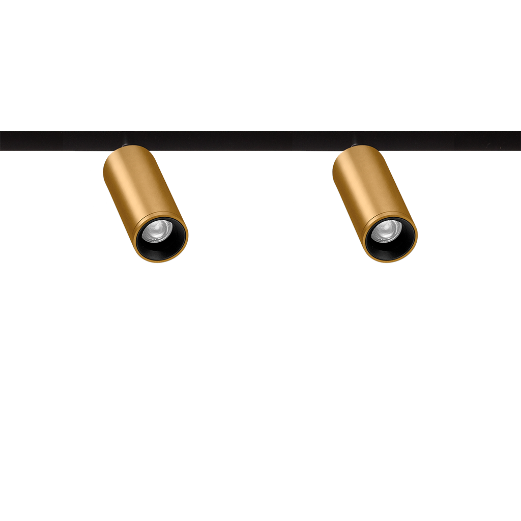 Spot Pentru Șină Arkoslight Fit 20 48V Double, Auriu, 2700K, Dali, Unghi 12°, 4,2W, Ip20, Cri>90