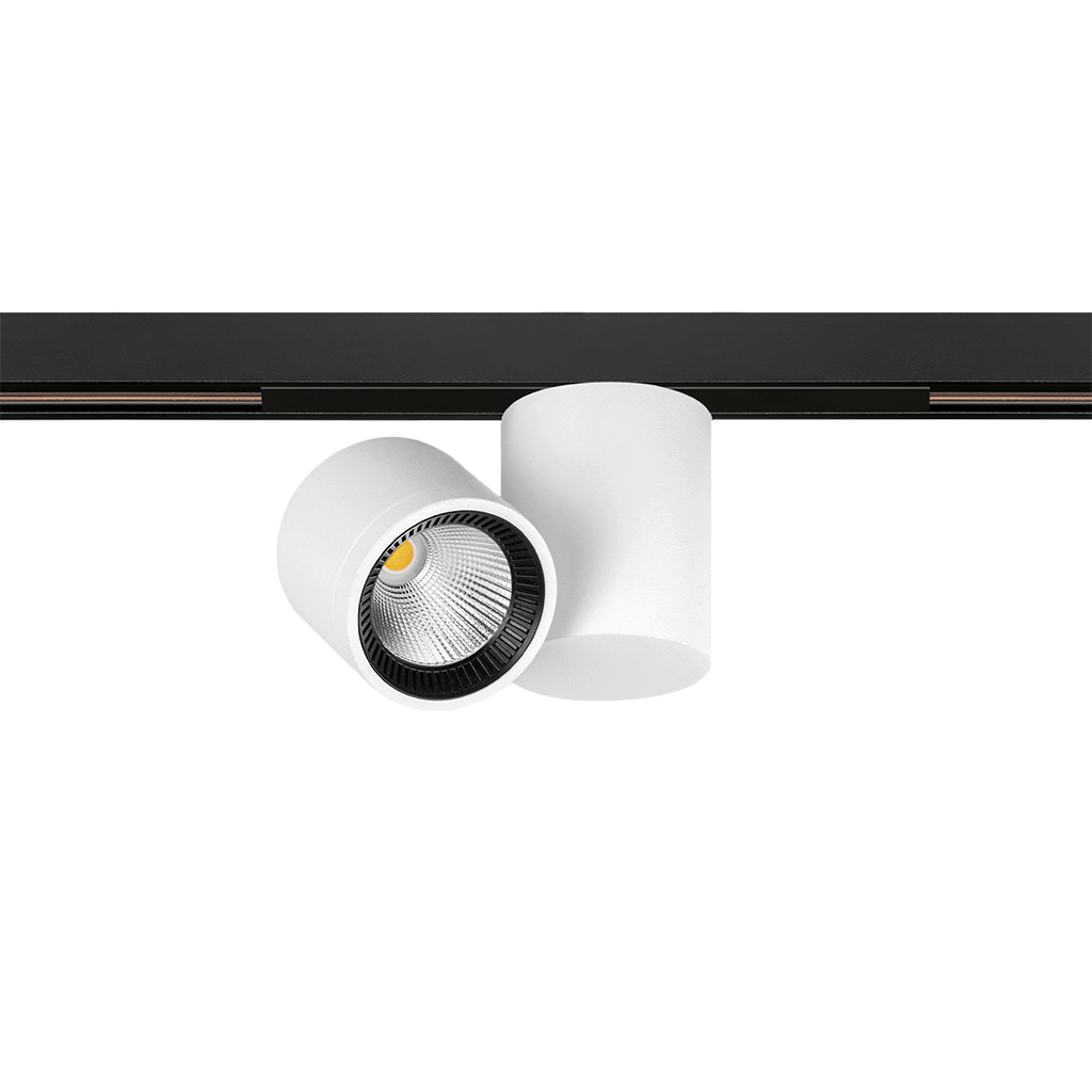 Spot Pentru Șină Arkoslight Io 48V Short, Alb Texturat, 2700K, Dali, Unghi 56°, 4,5W, Ip20, Cri>90