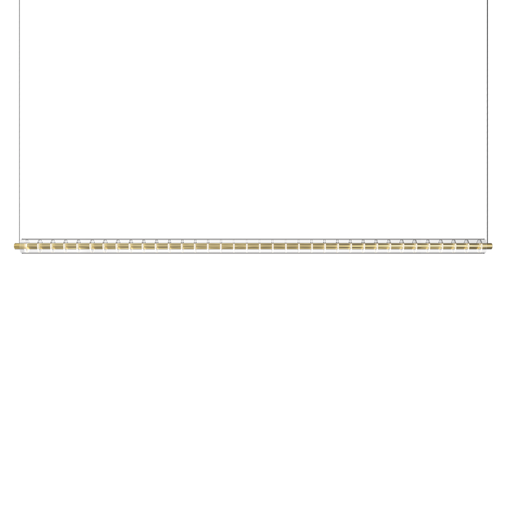 Pendul Loop 1800 Base, Auriu Periat, 2700K, Fără Dimare, Unghi 110°, 34,1W, Ip20, Cri>95, Max. 5 M