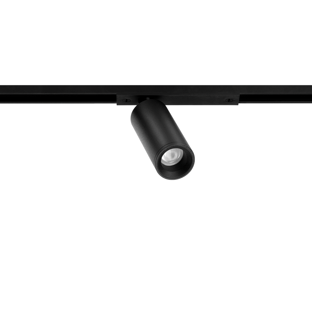 Spot Pentru Șină Arkoslight Minimal Fit 27 24V, Negru Texturat, 2700K, Dim Options, Unghi 18°, 5,5W, Ip20, Cri>90
