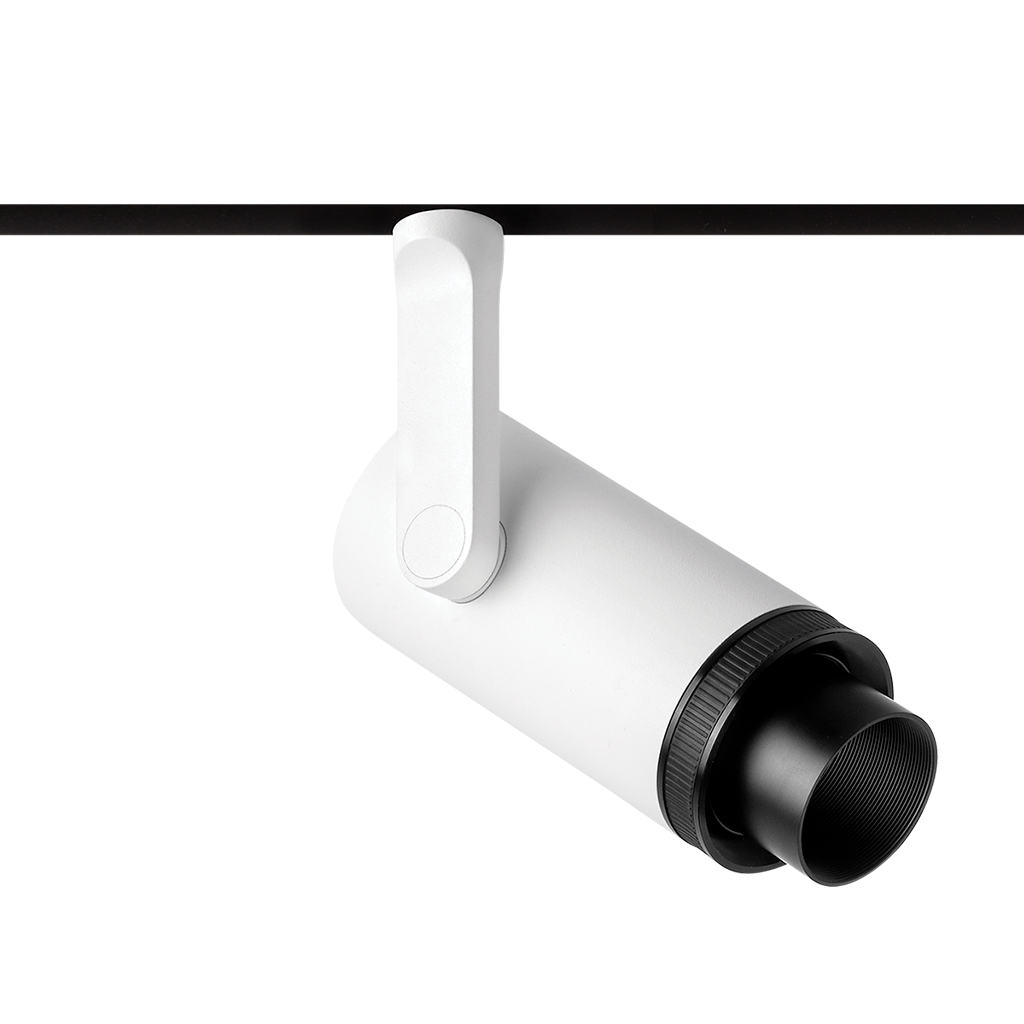 Spot Pentru Șină Arkoslight Plus 48V, Alb Texturat, 3000K, Dali, Unghi 12°-51°, 18W, Ip20, Cri>90