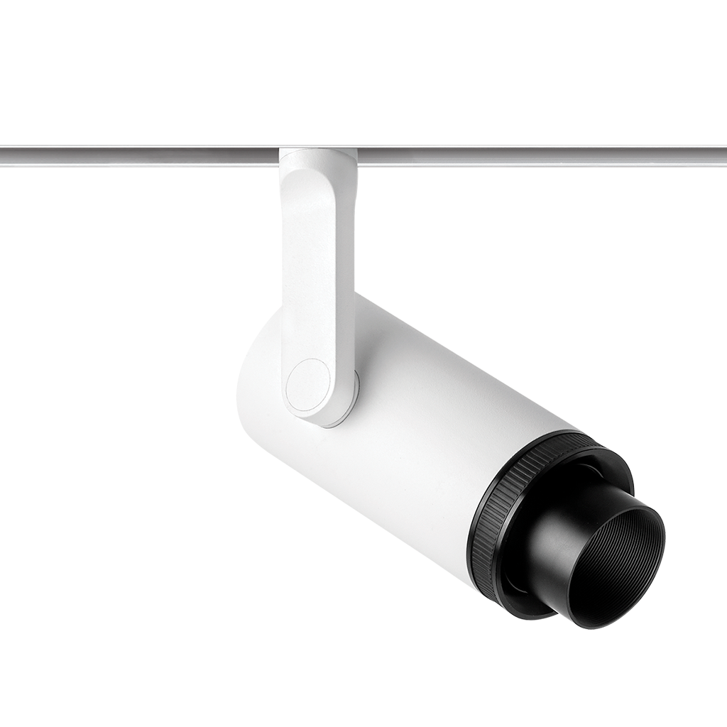 Track Spotlight Arkoslight Plus 48V, Textured White - White Track, 4000K, DALI, 12°-51° Beam Angle, 18W, IP20, CRI>90