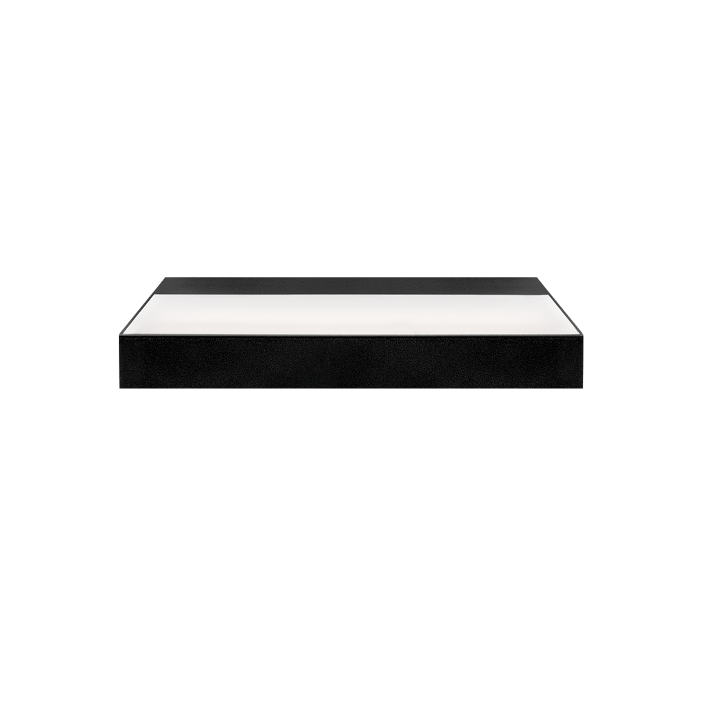 Wall Light Rec Slim, Textured Black, 3000K, Push, 97° Beam Angle, 27W, IP20, CRI>90