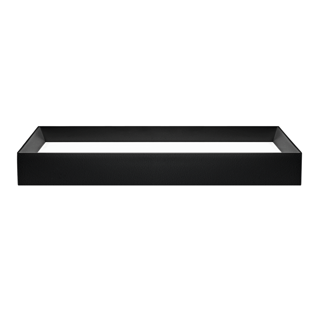 Wall Light Rec, Textured Black, 3000K, DALI / Push, 102° Beam Angle, 39.5W, IP20, CRI>90