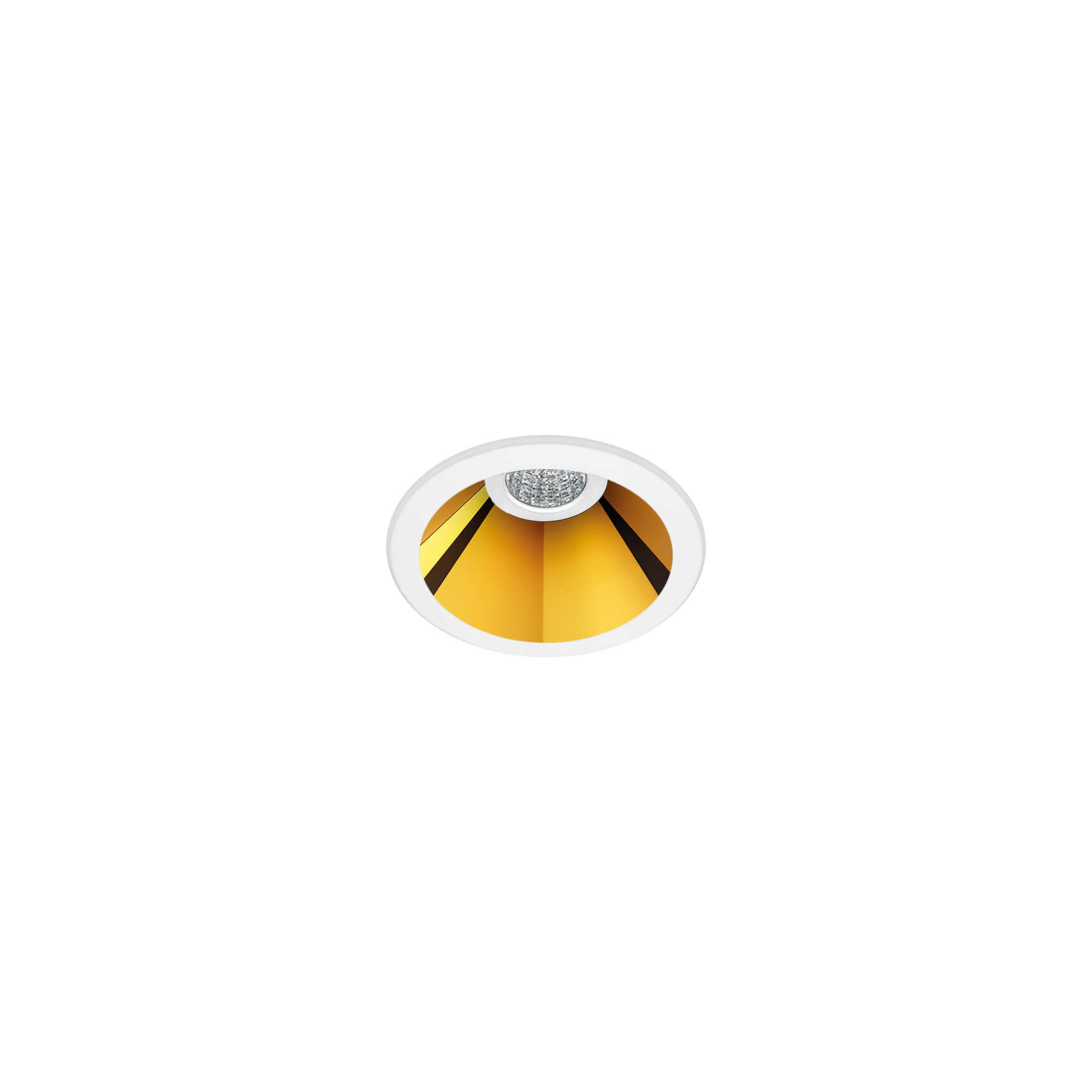 Spotlight Shot Light, White-Metallic Gold, 2700K, Non-Dimmable, 19° Beam Angle, 2.1W, IP20, CRI>90