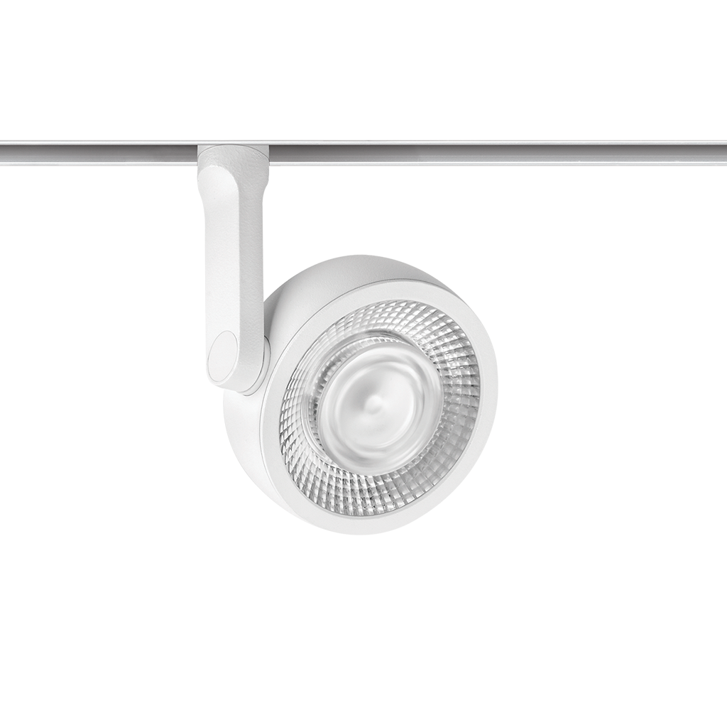 Spot Pentru Șină Arkoslight Six M 48V, Alb Texturat - Șină Albă, 2700K, Dali, Unghi 19°, 17W, Ip20, Cri>90