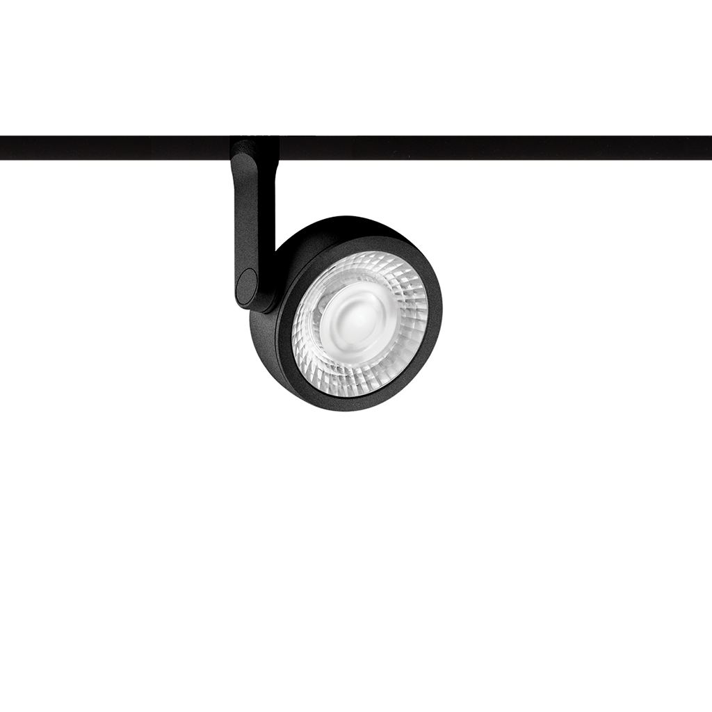 Spot Pentru Șină Arkoslight Six S 48V, Negru Texturat, 3000K, Dali, Unghi 17°, 8,5W, Ip20, Cri>90