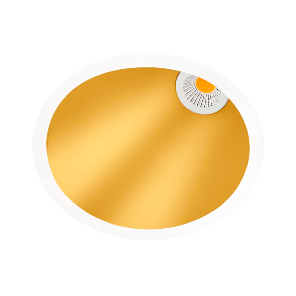 Spotlight Swap L Asymmetric, Gold, 3000K, DALI / Push, 43° Beam Angle, 7W, IP20, CRI>90