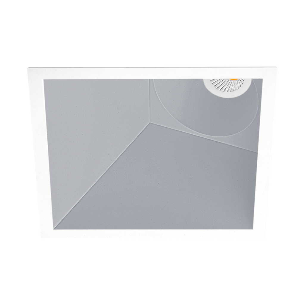 Spotlight Swap Square Asymmetric, Aluminium, 3000K, DALI / Push, 52° Beam Angle, 7W, IP20, CRI>90