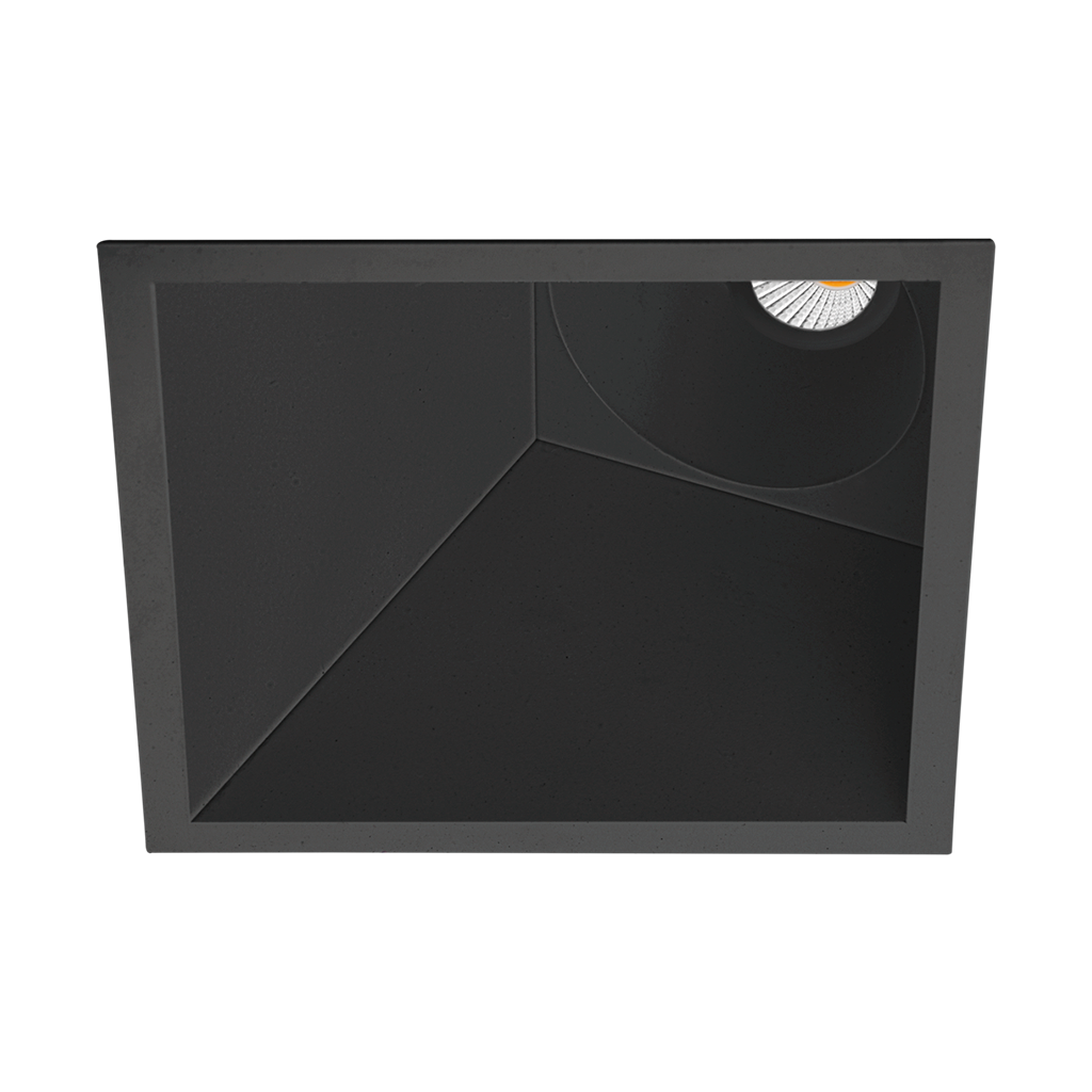 Spotlight Swap Square Asymmetric, Matt Black, 3000K, DALI / Push, 52° Beam Angle, 7W, IP20, CRI>90