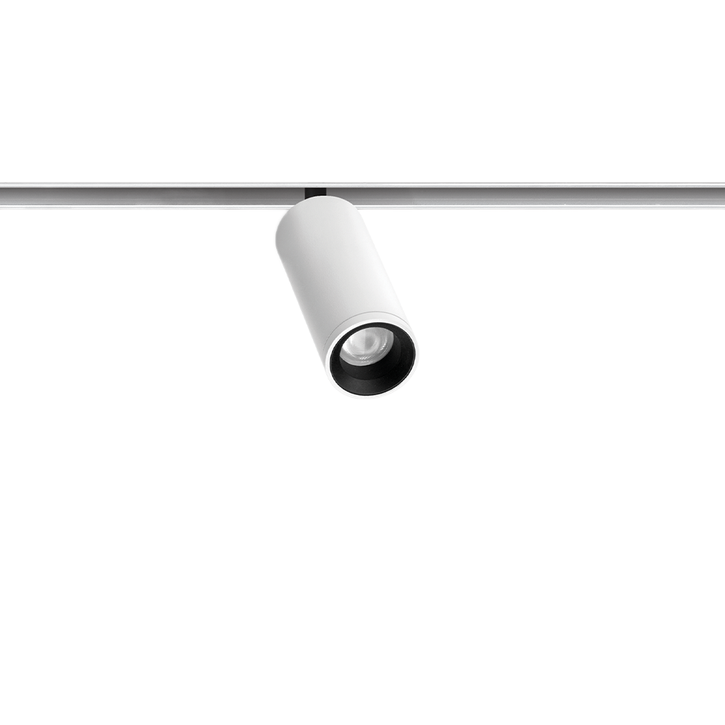 Spot Pentru Șină Arkoslight Fit 27 48V, Alb Texturat - Șină Albă, 2700K, Dali, Unghi 18°, 5,5W, Ip20, Cri>90