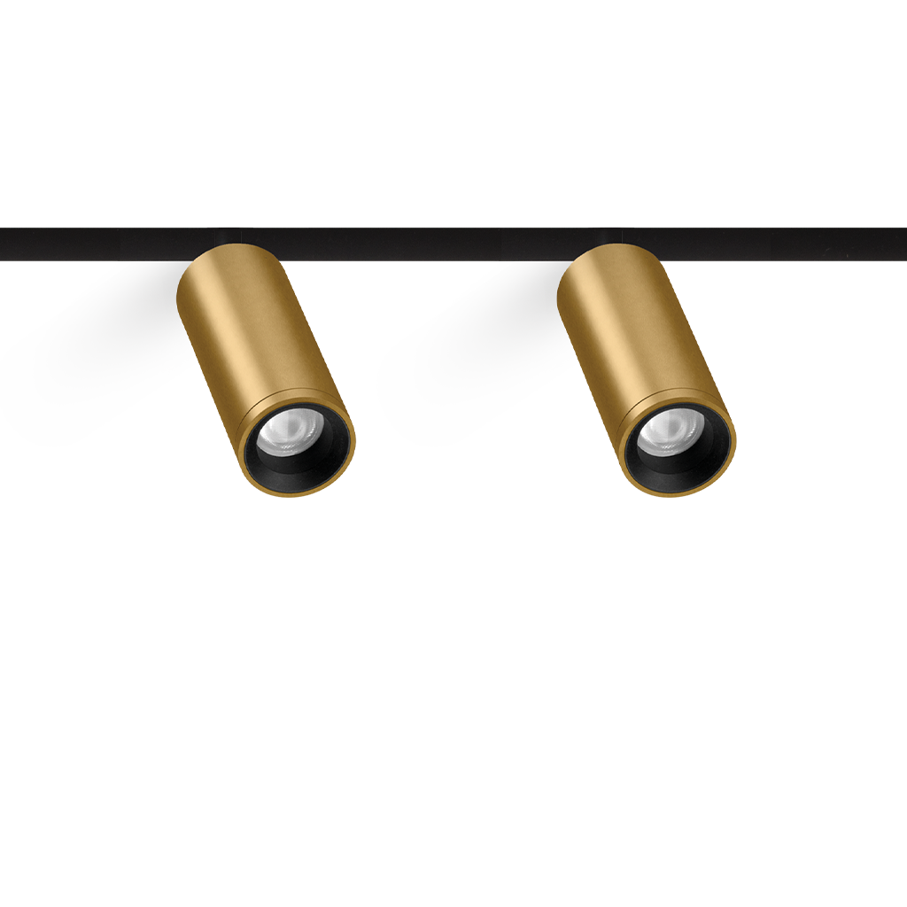 Spot Pentru Șină Arkoslight Fit 27 48V Double, Auriu, 4000K, Dali, Unghi 42°, 11W, Ip20, Cri>90