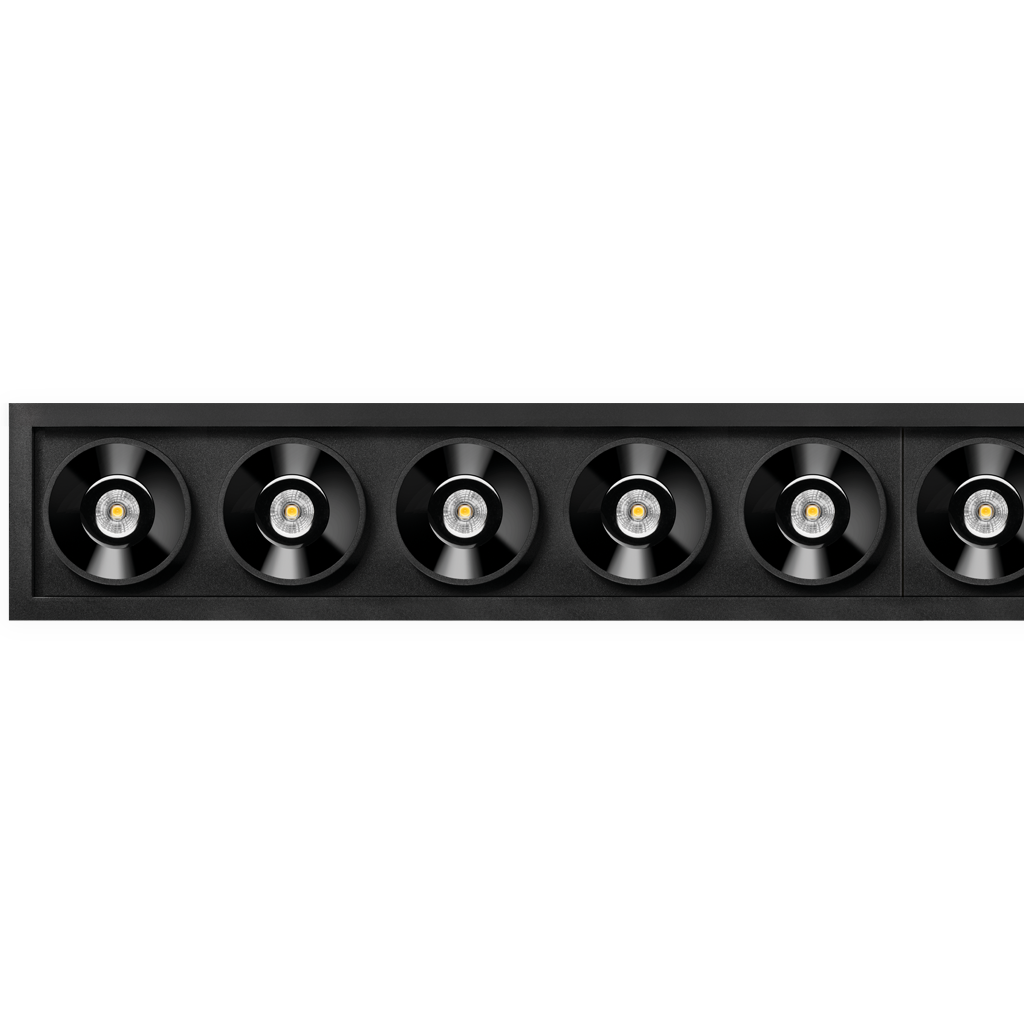Spot Black Foster Incastrat 10, Negru Texturat, 2700K, Push, Unghi 38°, 21W, Ip20, Cri>90