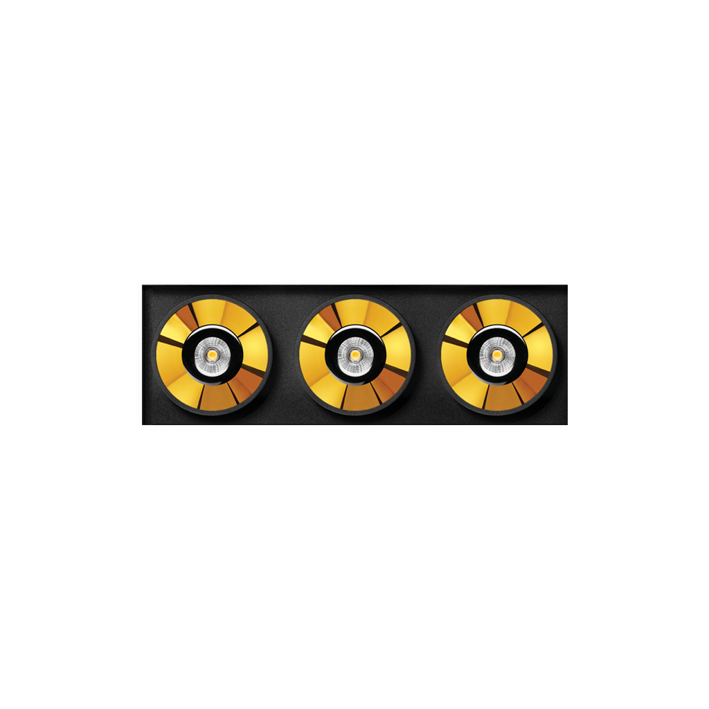 Spotlight Black Foster Trimless 3, Black-Metallic Gold, 2700K, DALI, 19° Beam Angle, 6.3W, IP20, CRI>90