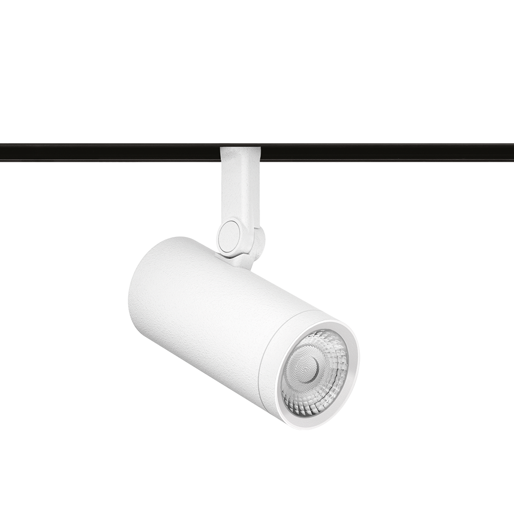 Spot Pentru Șină Arkoslight Coco M 48V, Alb Texturat, 4000K, Dali, Unghi 53°, 11,6W, Ip20, Cri>90