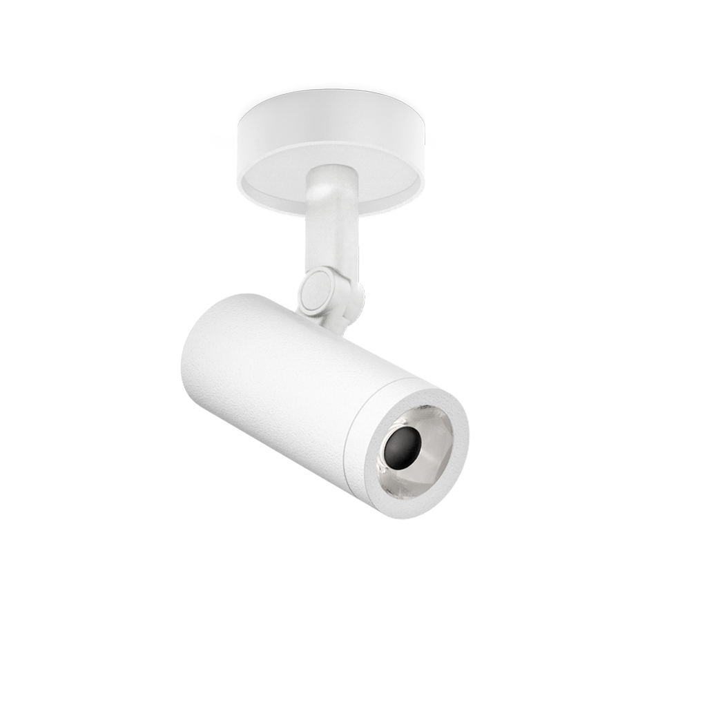 Spotlight Coco Surface-Mounted Super Spot, Textured White, 3000K, ON BOARD, 12° Beam Angle, 6W, IP20, CRI>90