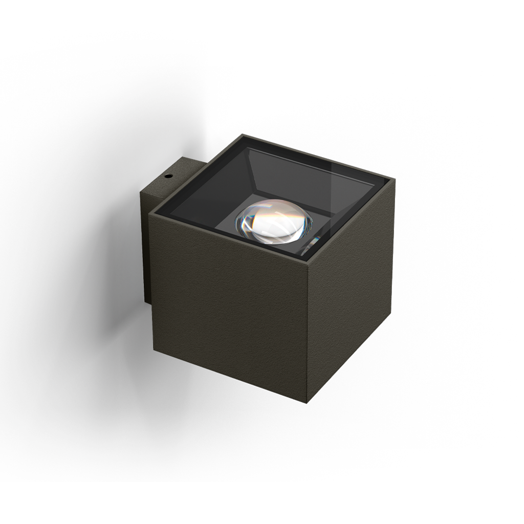 Spotlight Wall Mr Beam Square, Textured Grey, 2700K, Non-Dimmable, 64° Beam Angle, 8W, IP65, CRI>90