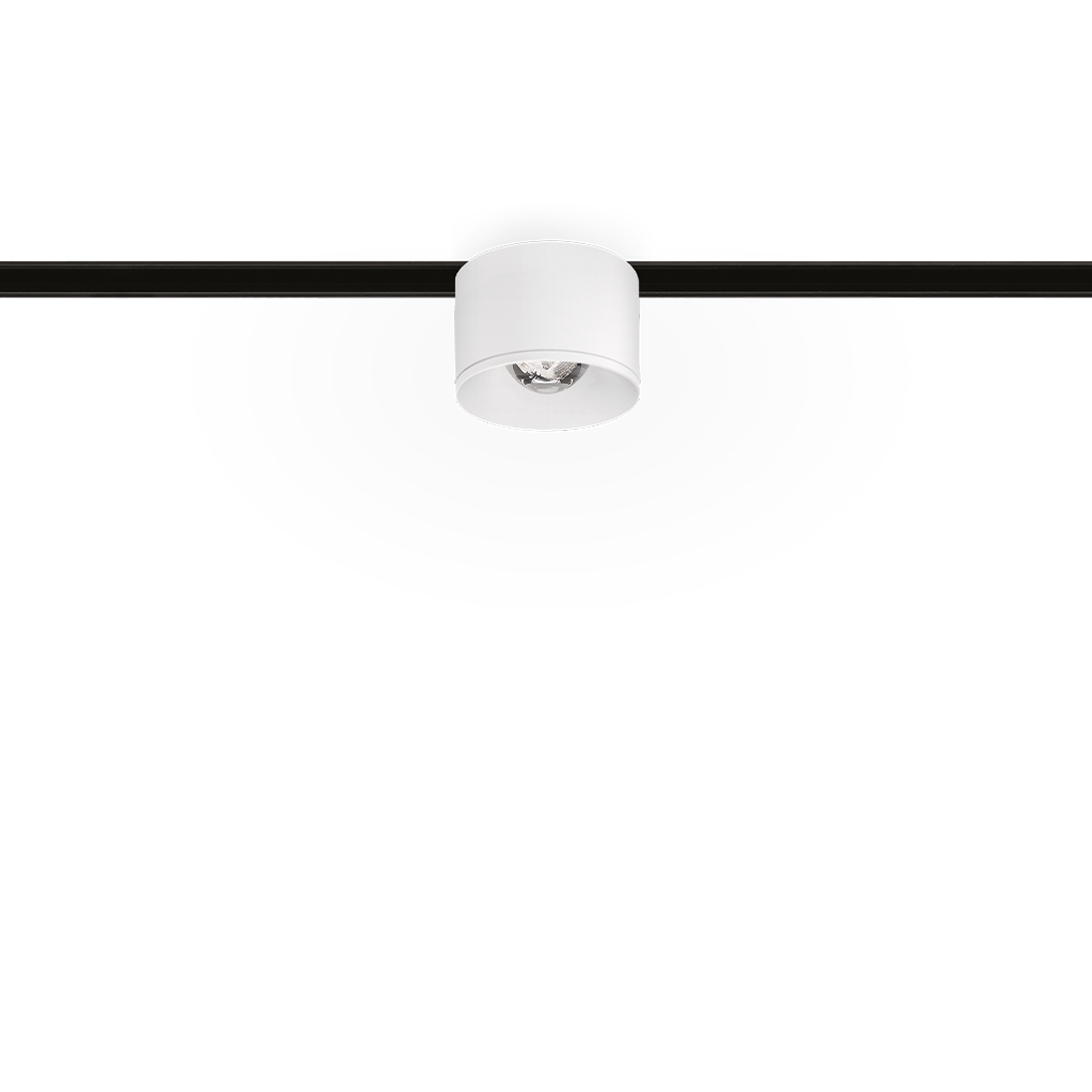 Spot Pentru Șină Arkoslight Puck S 48V, Alb Texturat, 2700K, Dali, Unghi 42°, 6W, Ip20, Cri>90