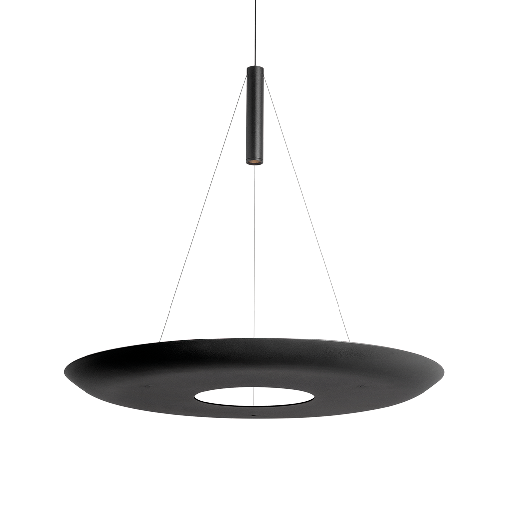 Pendant Tray 55 Base, Textured Black, 2700K, DALI, Beam Angle Up: 118° - Down: 29°, 5.6W, IP20, CRI>90, Max. 2 m