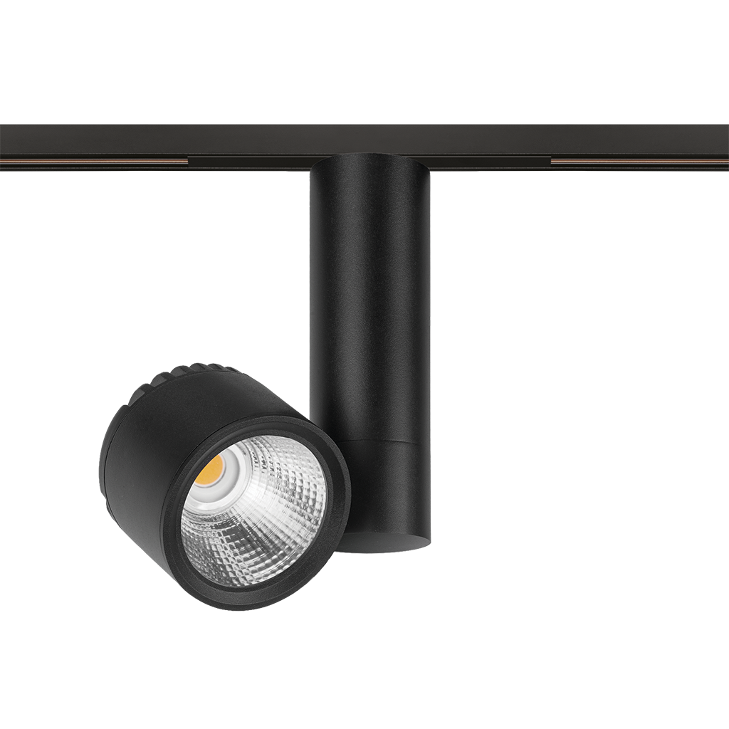 Spot Pentru Șină Arkoslight Zen Tube 48V Short, Negru Texturat, 2700K, Fără Dimare, Unghi 42°, 12W, Ip20, Cri>90