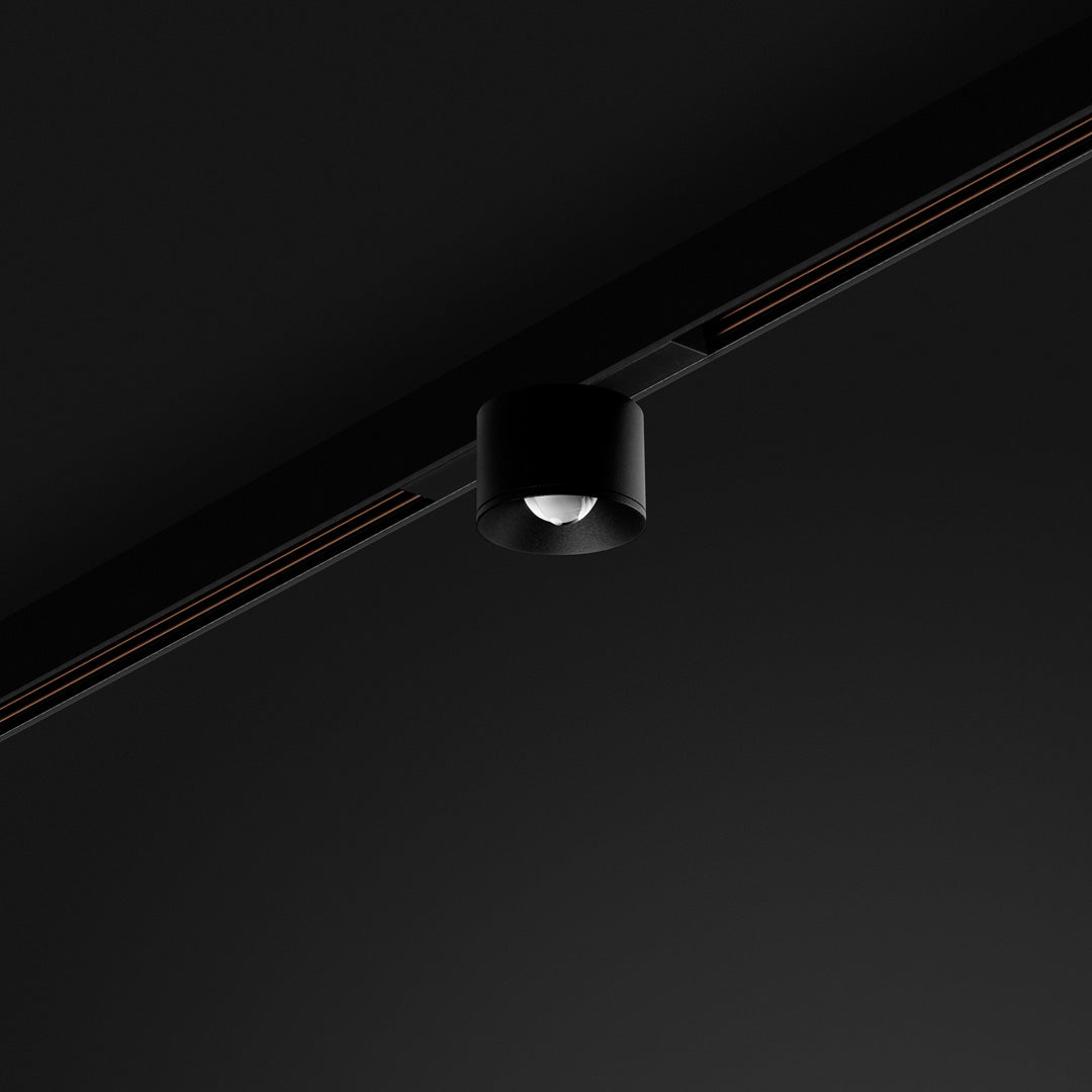 Spot Pentru Șină Arkoslight Puck S 48V, Alb Texturat, 2700K, Dali, Unghi 42°, 6W, Ip20, Cri>90