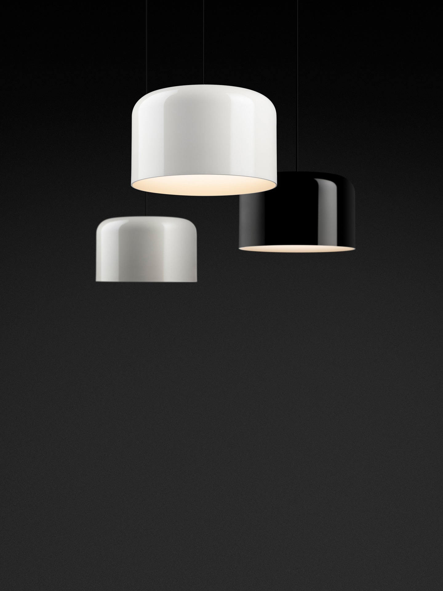 Pendant Hey Joe, Gloss White, 3000K, DALI, 86° Beam Angle, 11.5W, IP20, CRI>90, Max. 2 m