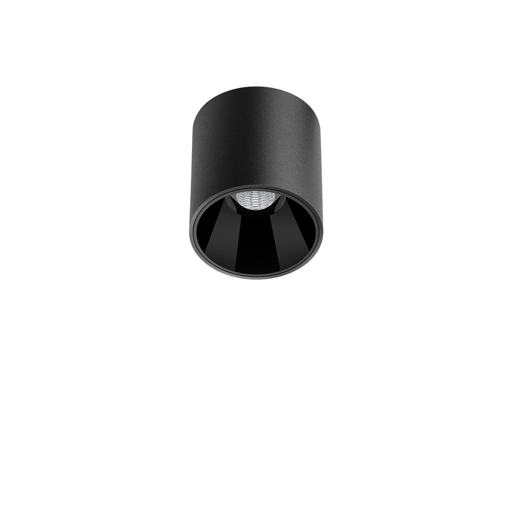 Spotlight Shot Light S Surface-Mounted, Textured Black, 4000K, Non-Dimmable / DALI / DALI - Push, 39° Beam Angle, 4 / 6 / 9W, IP20, CRI>90