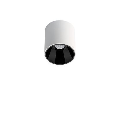 Spotlight Shot Light S Surface-Mounted, Textured White-Black, 3000K, Non-Dimmable / DALI / DALI - Push, 39° Beam Angle, 4 / 6 / 9W, IP20, CRI>90
