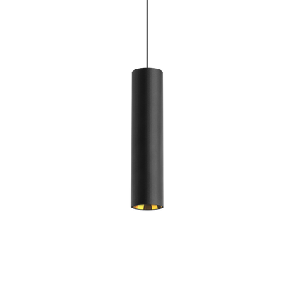 Pendul Pipe Base, Negru Texturat-Auriu Metalizat, 3000K, Dali, Unghi 23°, 6W, Ip20, Cri>90, Max. 5 M