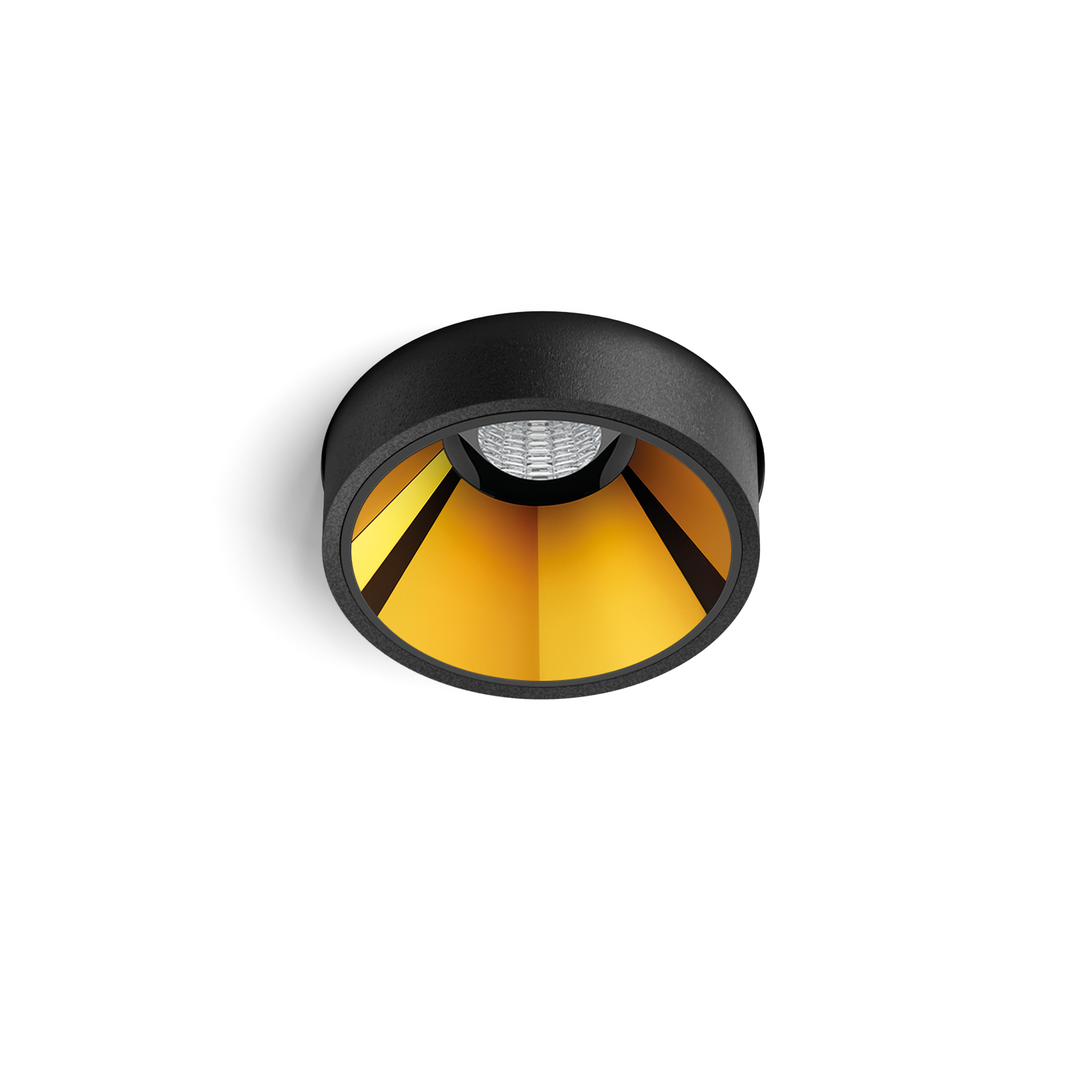 Spot Shot Light S Flex, Negru Texturat-Auriu Metalizat, 3000K, Dali, Unghi 34°, 6W, Ip20, Cri>90