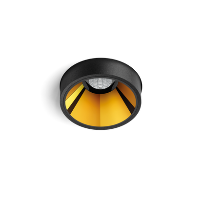 Spot Shot Light S Flex, Negru Texturat-Auriu Metalizat, 3000K, Dali, Unghi 34°, 6W, Ip20, Cri>90
