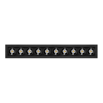 Spotlight Black Foster Micro Recessed 10, Black, 3000K, Non-Dimmable, 37° Beam Angle, 14W, IP20, CRI>90