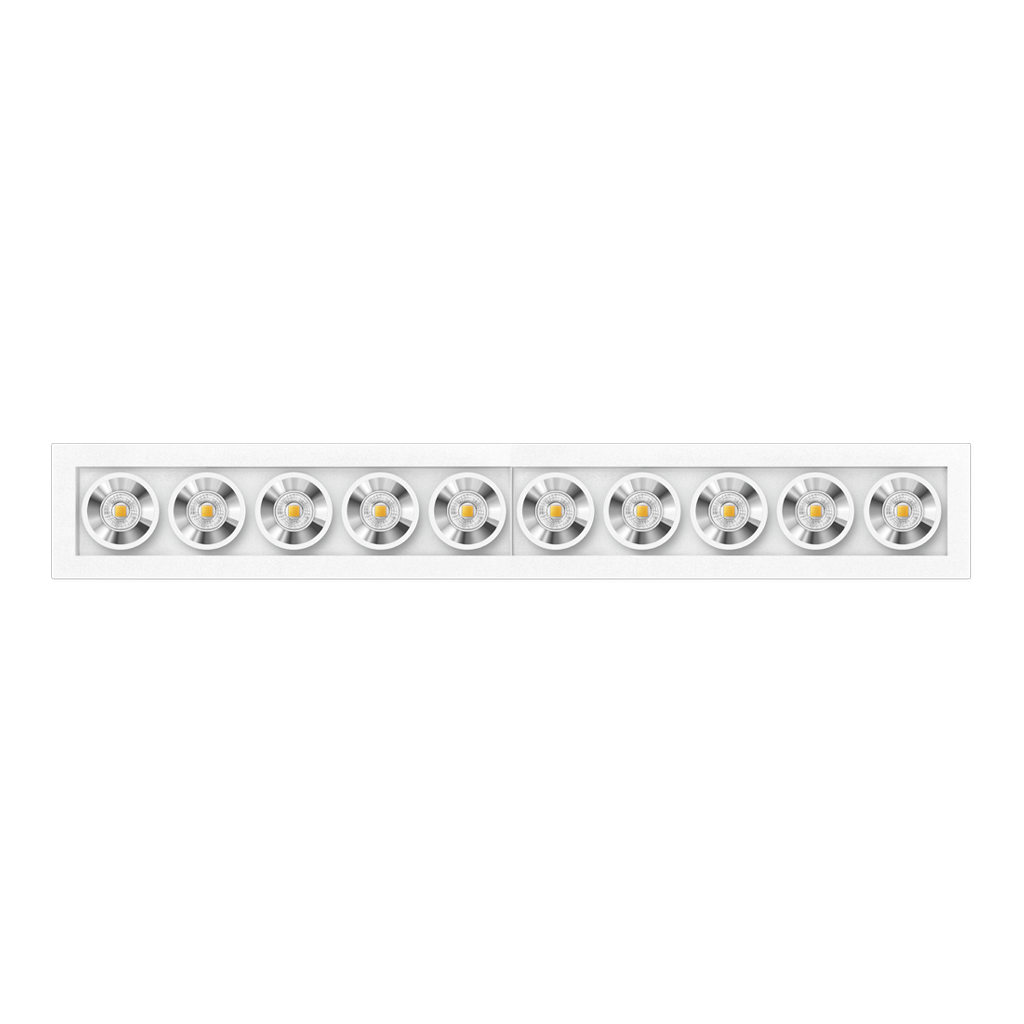 Spotlight Black Foster Micro Recessed 10, White - Chrome, 3500K, DALI, 37° Beam Angle, 14W, IP20, CRI>90