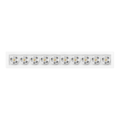 Spotlight Black Foster Micro Recessed 10, White - Chrome, 3500K, DALI, 37° Beam Angle, 14W, IP20, CRI>90