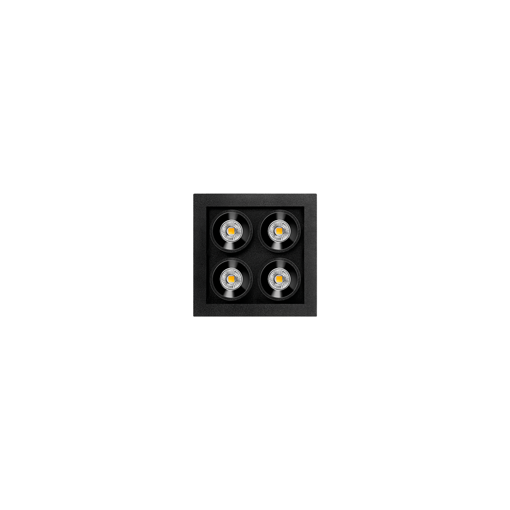 Spotlight Black Foster Micro Recessed 2X2, Black, 3000K, Non-Dimmable, 37° Beam Angle, 5.6W, IP20, CRI>90