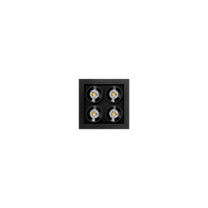 Spot Black Foster Micro Incastrat 2X2, Negru, 3000K, Dali, Unghi 37°, 5,6W, Ip20, Cri>90