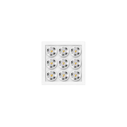 Spot Black Foster Micro Incastrat 3X3, Alb - Crom, 2700K, Dali, Unghi 37°, 12,6W, Ip20, Cri>90